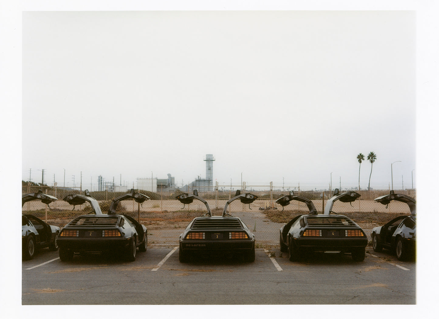 Untitled (5 Black Deloreans)